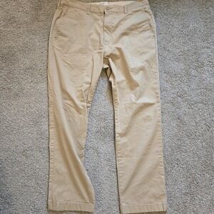 Hollister Khaki Slim Straight Mens Pants Skinny Chino 34 X 30 EUC